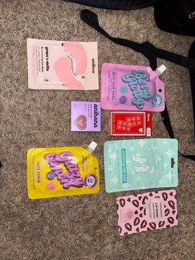 Assorted Cute Skincare Sheet Masks & Pouches - Pastel Mix